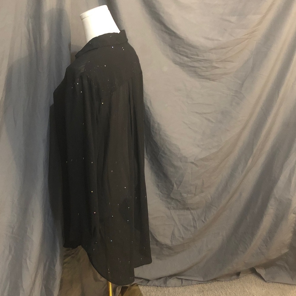 Chico's Black Travelers Collection Top Size Medium Large - Picture 10 of 14